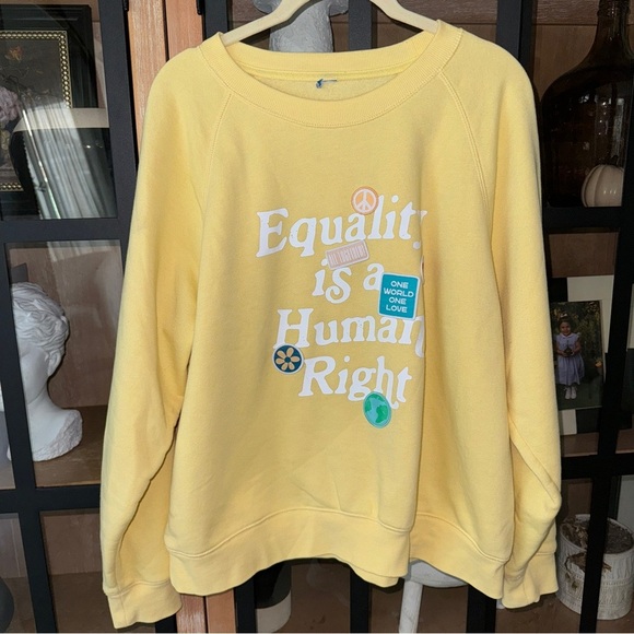 Equality is a human right graphic sweatshirt pullover crewneck madhappy butter - Picture 1 of 6